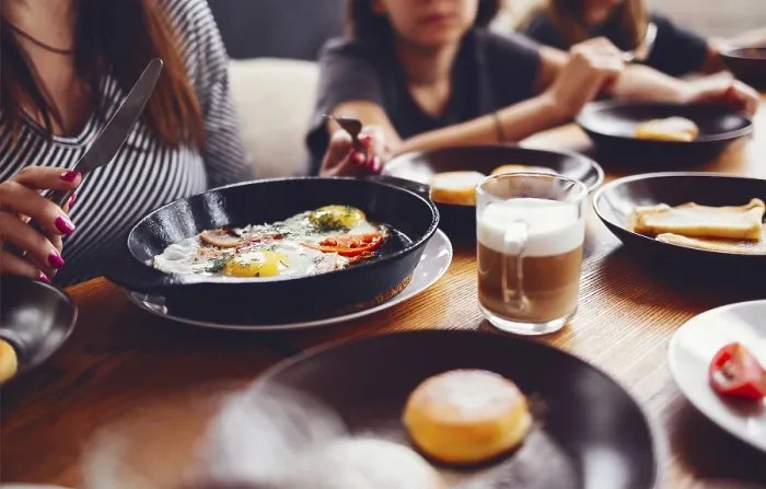 Framed Print : Breakfast Still Life Print: Hands and Copperware Framed Print : Breakfast Still Life Print: Hands and Copperware