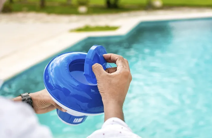Framed Print : Pool Chlorine Dispenser Installation Print Framed Print : Pool Chlorine Dispenser Installation Print