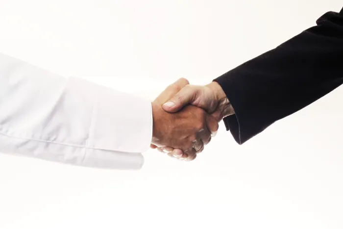 Framed Print : Handshake Handshake Print by imageBROKER
