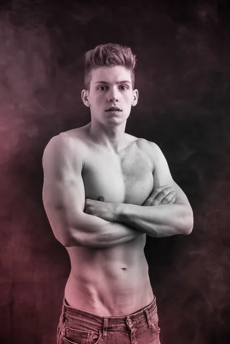 Framed Print : Handsome Bodybuilder Print on Dark Background Framed Print : Handsome Bodybuilder Print on Dark Background