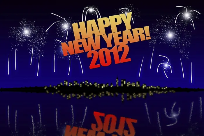 Framed Print : Happy New Year 2012 Computer Rendered Print Framed Print : Happy New Year 2012 Computer Rendered Print