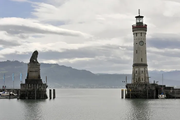 Framed Print : Lindau Harbor Print, Germany Framed Print : Lindau Harbor Print, Germany