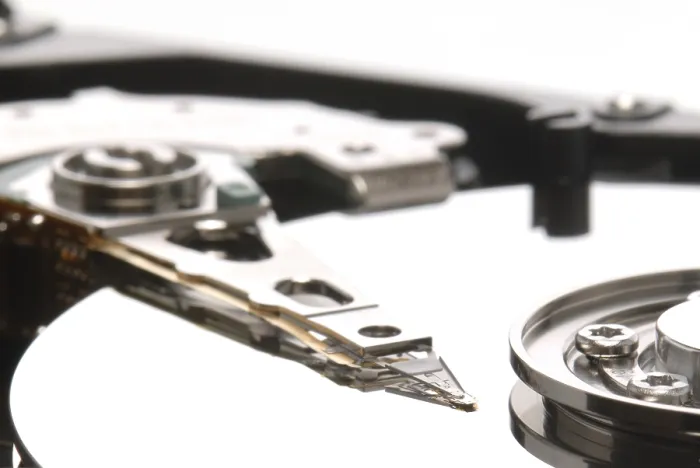 Framed Print : 'Hard Drive Print - A Close-Up View of Internal Components' Framed Print : 'Hard Drive Print - A Close-Up View of Internal Components'