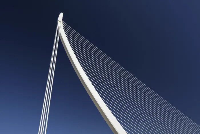 Framed Print : Harp-shaped cable-stayed bridge Print, Valencia, Spain Framed Print : Harp-shaped cable-stayed bridge Print, Valencia, Spain