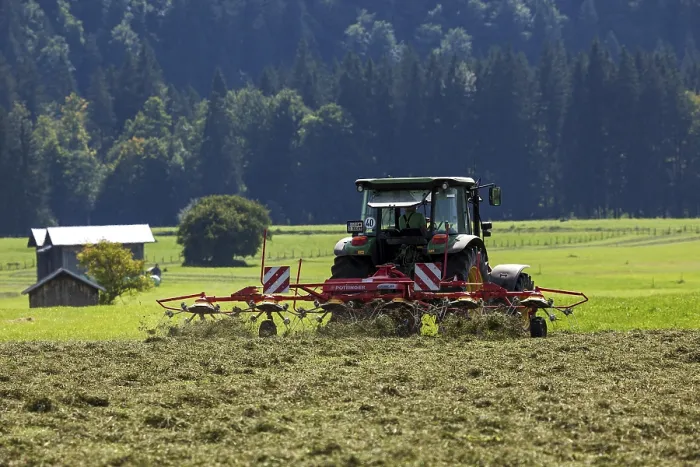 Framed Print : Haymaking with Tractor Print, Oberstdorf, Bavaria, Germany Framed Print : Haymaking with Tractor Print, Oberstdorf, Bavaria, Germany