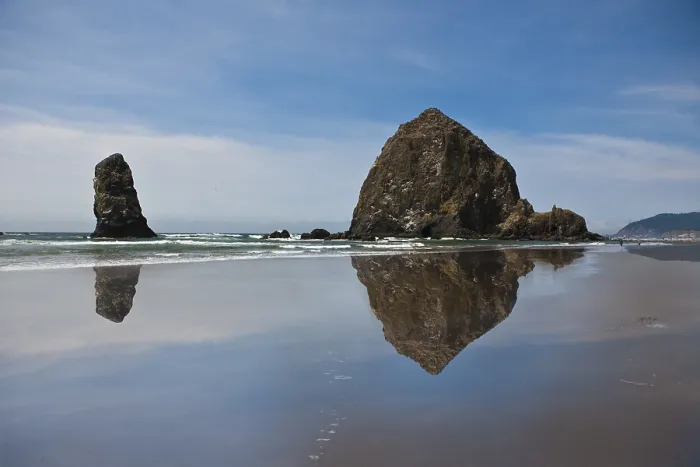 Framed Print : Haystack Rock at Cannon Beach Print, Oregon, USA