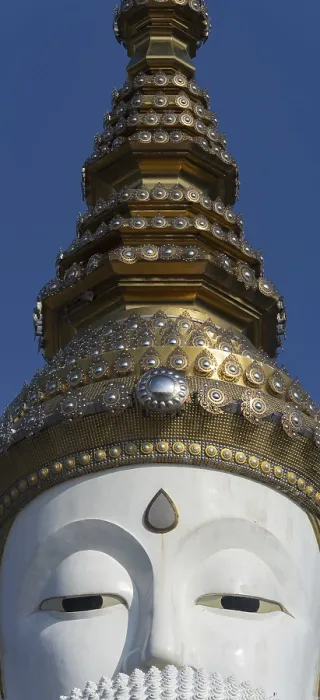 Framed Print : Buddhist Print - Seated Buddha with Crown, Wat Phra That Sorn Kaew Framed Print : Buddhist Print - Seated Buddha with Crown, Wat Phra That Sorn Kaew