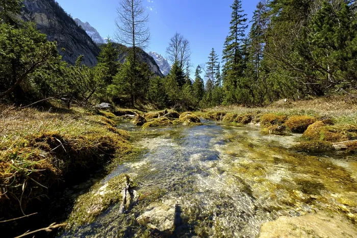Framed Print : Print of Isar Headwater, Karwendel Mountains, Tyrol, Austria Framed Print : Print of Isar Headwater, Karwendel Mountains, Tyrol, Austria