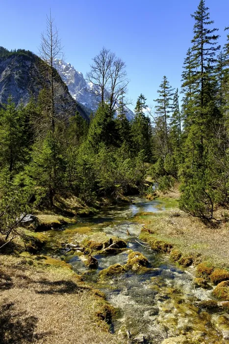 Framed Print : Print of Isar Headwater, Karwendel Mountains, Tyrol, Austria Framed Print : Print of Isar Headwater, Karwendel Mountains, Tyrol, Austria