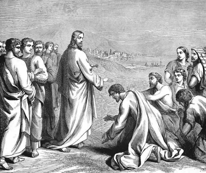 Framed Print : Healing the Possessed, Chapter 3 Print, Mark 5:11