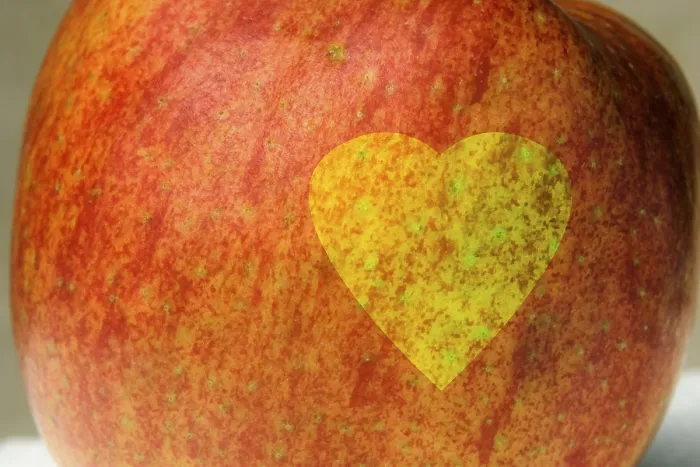 Framed Print : Heart on Apple Print by ImageBROKER Framed Print : Heart on Apple Print by ImageBROKER