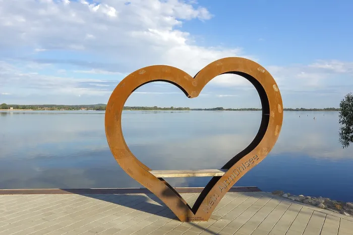Framed Print : Heart Structure Print at Altmuhlsee, Germany Framed Print : Heart Structure Print at Altmuhlsee, Germany