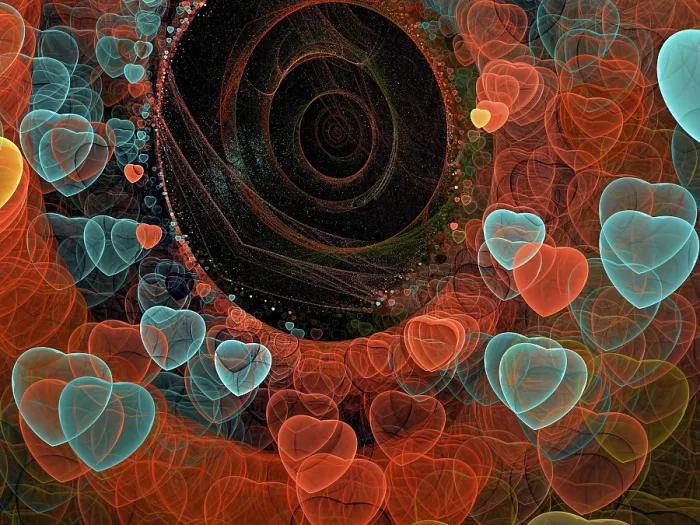 Framed Print : Hearts Tunnel Abstract Computer-Generated Print Framed Print : Hearts Tunnel Abstract Computer-Generated Print