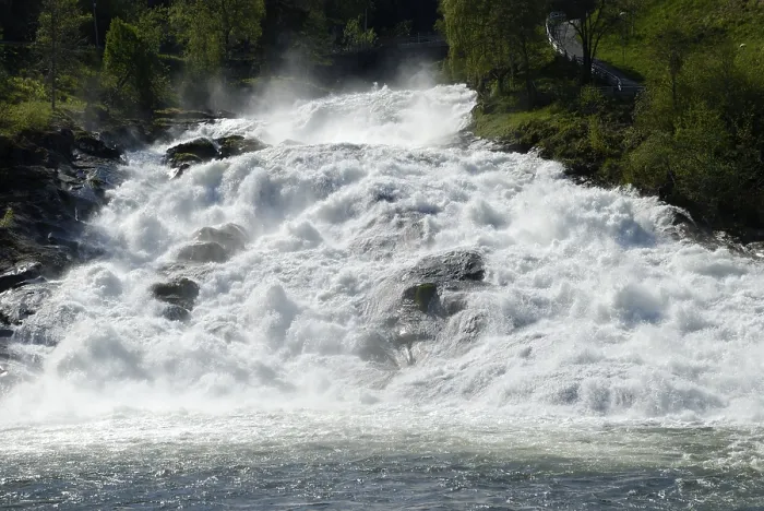 Framed Print : Hellesyltfossen Print, Hellesylt, Norway