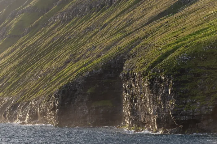 Framed Print : High Green Cliffs Print, Vidoy Island, Faroe Islands