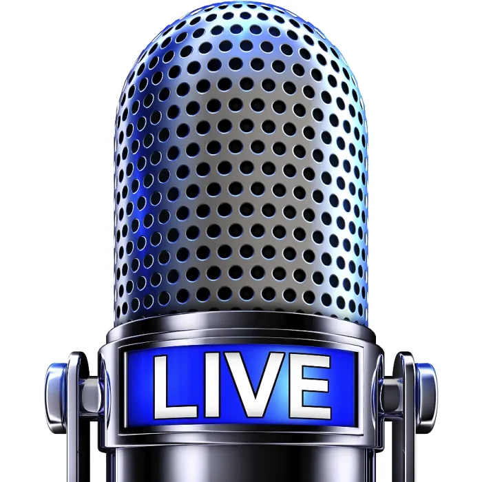 Framed Print : High Resolution Microphone Print with Live Icon