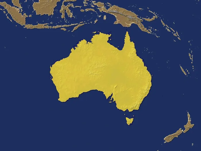 Framed Print : Highlighted Map of Australia Print Framed Print : Highlighted Map of Australia Print