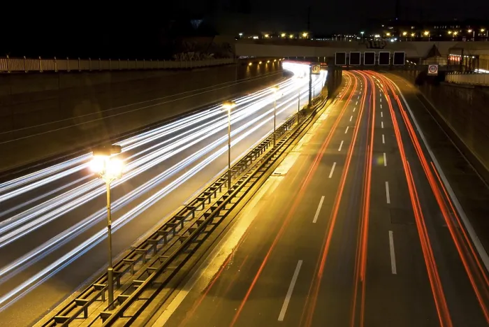 Framed Print : Highway at Night Print Framed Print : Highway at Night Print