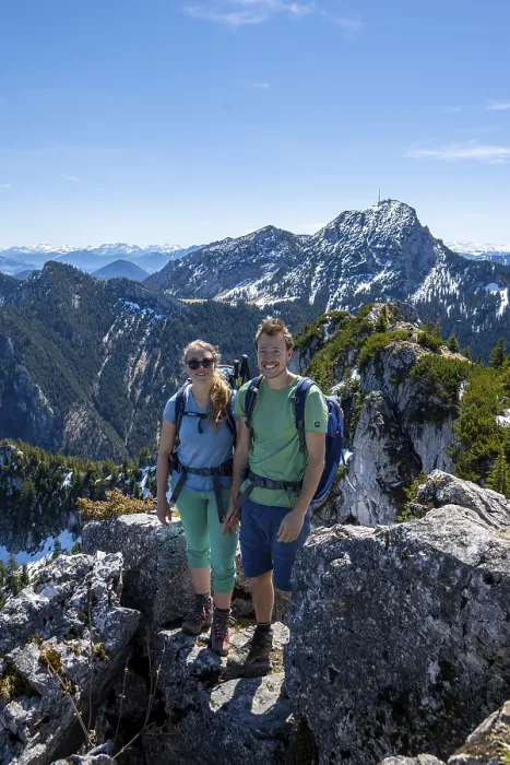 Framed Print : Two Hikers on Breitenstein Summit Print, Bavaria, Germany Framed Print : Two Hikers on Breitenstein Summit Print, Bavaria, Germany