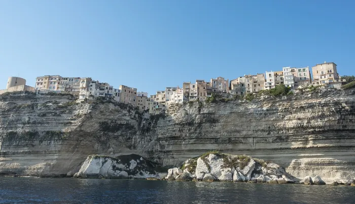 Framed Print : Historic Centre by Chalk Cliffs Print, Bonifacio, Corsica Framed Print : Historic Centre by Chalk Cliffs Print, Bonifacio, Corsica