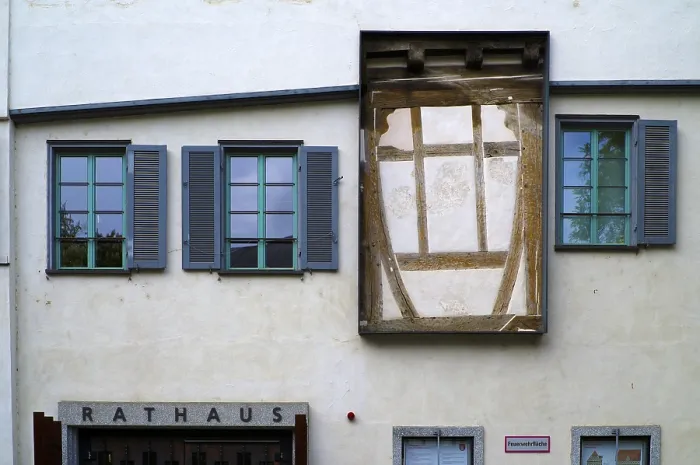 Framed Print : Historic Half-Timbered Facade Print, Bad Cannstatt, Germany Framed Print : Historic Half-Timbered Facade Print, Bad Cannstatt, Germany
