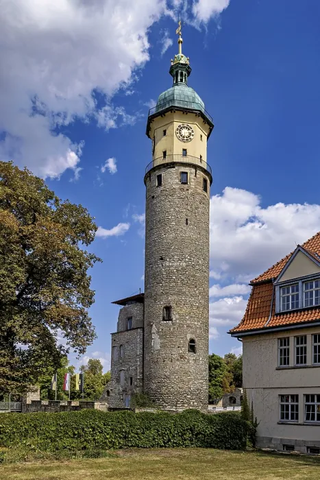 Framed Print : Historic Tower with Clock, Arnstadt Thuringia Print