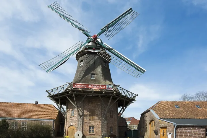 Framed Print : Historic Windmill Print, Jever, Germany Framed Print : Historic Windmill Print, Jever, Germany