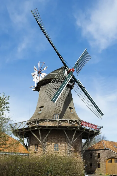 Framed Print : Historic Windmill Print, Jever, Germany Framed Print : Historic Windmill Print, Jever, Germany