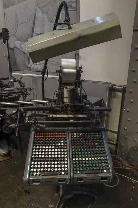 Framed Print : Historical Monotype Print Machine, Nuremberg, Germany Framed Print : Historical Monotype Print Machine, Nuremberg, Germany