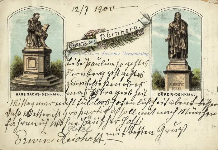 Framed Print : Historical Monuments in Nuremberg Print, circa 1910 Framed Print : Historical Monuments in Nuremberg Print, circa 1910