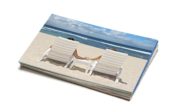 Framed Print : Holidays Beach Print: Stack of Vacation Photos Framed Print : Holidays Beach Print: Stack of Vacation Photos