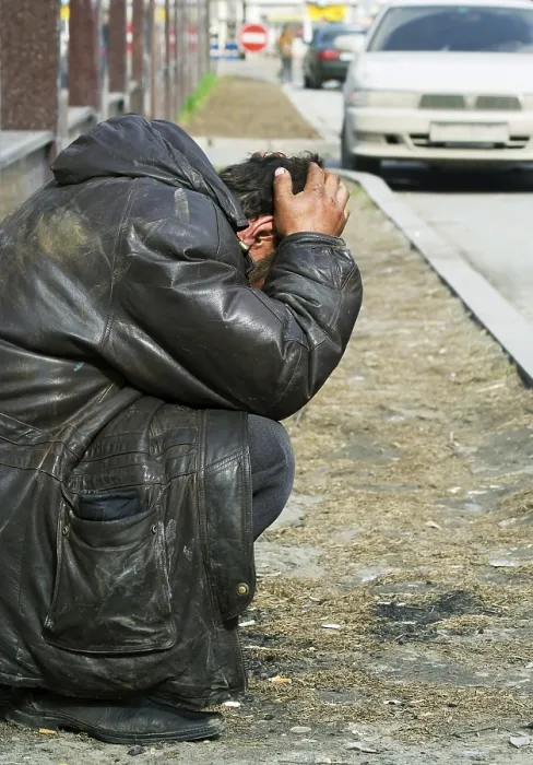 Framed Print : Homeless in Despair Print Framed Print : Homeless in Despair Print