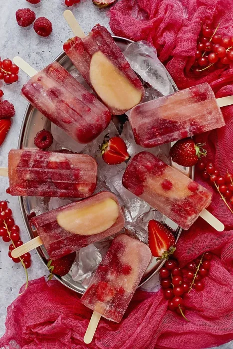 Framed Print : Homemade Fruit Popsicles Print Framed Print : Homemade Fruit Popsicles Print