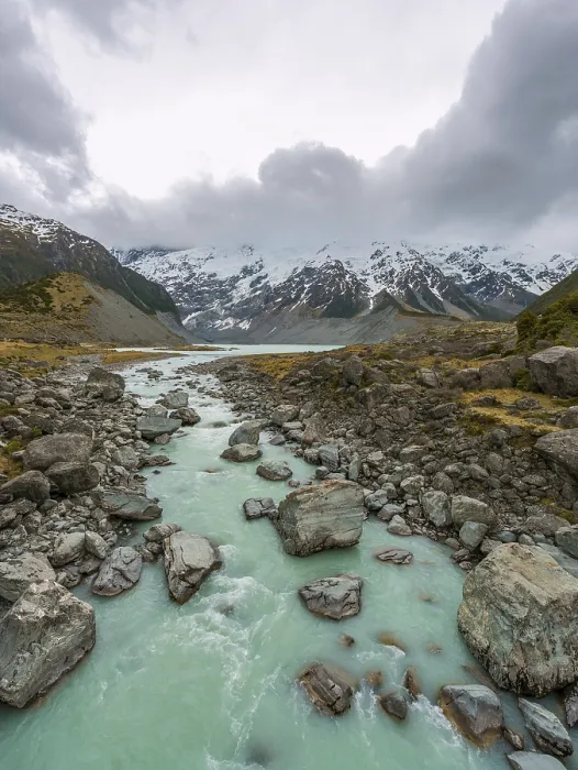 Framed Print : Hooker River Print, Mount Cook National Park, New Zealand Framed Print : Hooker River Print, Mount Cook National Park, New Zealand