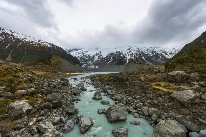 Framed Print : Hooker River Print, Mount Cook National Park, New Zealand Framed Print : Hooker River Print, Mount Cook National Park, New Zealand