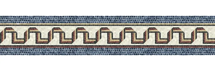 Framed Print : Horizontal Border Mosaic Tiles Print Framed Print : Horizontal Border Mosaic Tiles Print
