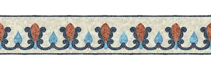 Framed Print : Horizontal Border Mosaic Tiles Print Vector Pattern Framed Print : Horizontal Border Mosaic Tiles Print Vector Pattern