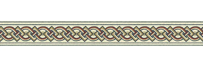 Framed Print : Horizontal Border Mosaic Tiles Print