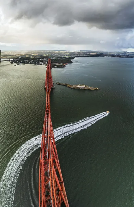 Framed Print : Horizontal Panorama of Rain Clouds over Forth Bridge Print Framed Print : Horizontal Panorama of Rain Clouds over Forth Bridge Print