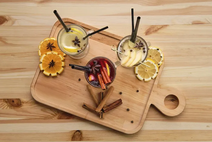 Framed Print : Hot Fruit Drinks Print, Top View Framed Print : Hot Fruit Drinks Print, Top View