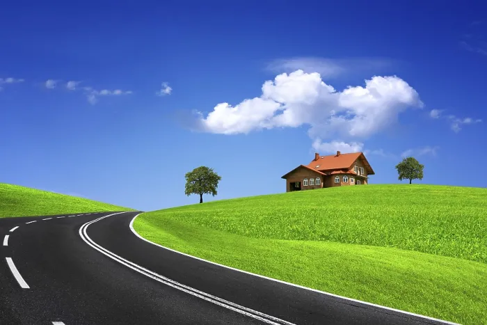 Framed Print : House on the roadside Print Framed Print : House on the roadside Print