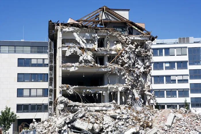 Framed Print : House Demolition Print Framed Print : House Demolition Print