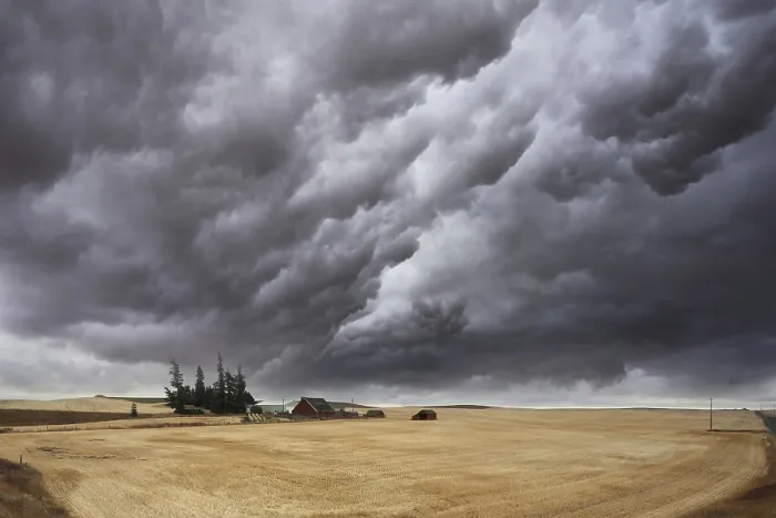 Framed Print : Huge Thundercloud Print over Montana Fields Framed Print : Huge Thundercloud Print over Montana Fields
