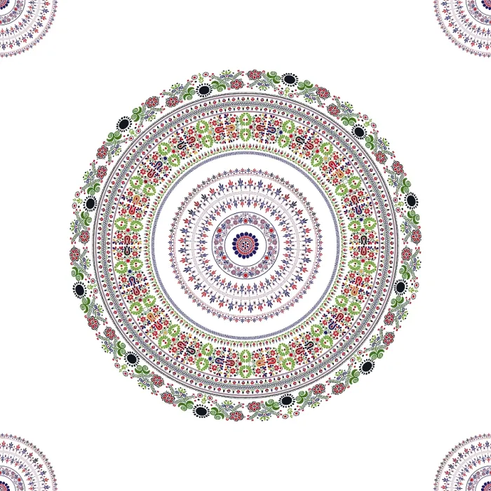 Framed Print : Hungarian Decorative Seamless Pattern Print Design Framed Print : Hungarian Decorative Seamless Pattern Print Design