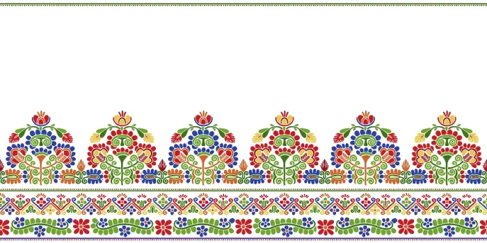 Framed Print : Hungarian Vector Embroidery Pattern Print for Borders Framed Print : Hungarian Vector Embroidery Pattern Print for Borders