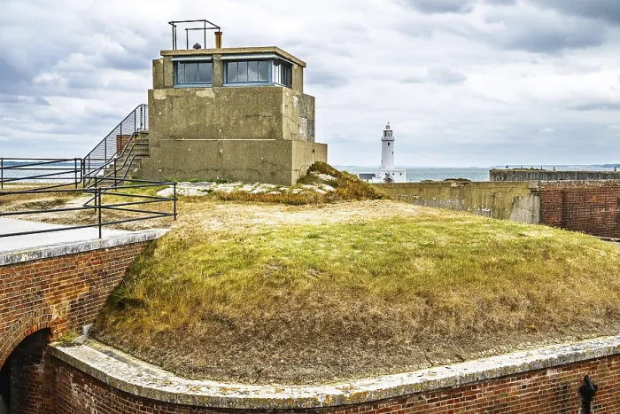 Framed Print : Hurst Point Lighthouse and Hurst Castle Print, Hampshire, UK Framed Print : Hurst Point Lighthouse and Hurst Castle Print, Hampshire, UK