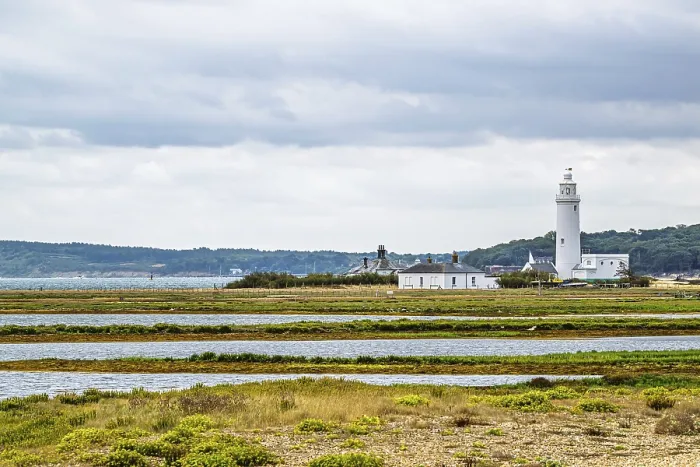 Framed Print : Hurst Point Lighthouse and Hurst Castle Print, Hampshire, UK Framed Print : Hurst Point Lighthouse and Hurst Castle Print, Hampshire, UK