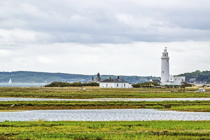 Framed Print : Hurst Point Lighthouse and Hurst Castle Print, Hampshire Coast, UK Framed Print : Hurst Point Lighthouse and Hurst Castle Print, Hampshire Coast, UK