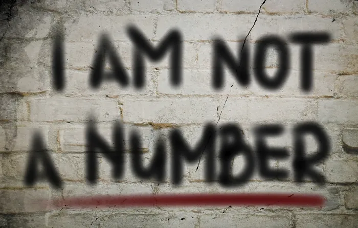 Framed Print : I Am Not A Number Print Framed Print : I Am Not A Number Print