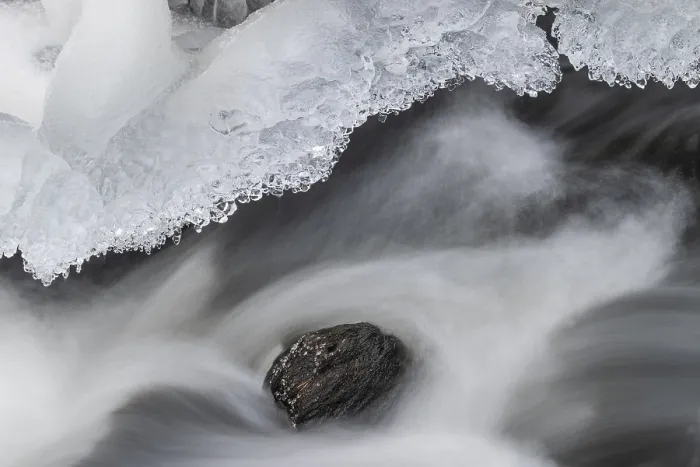 Framed Print : Ice Formations on a Flowing Stream Print, Alvdal, Norway Framed Print : Ice Formations on a Flowing Stream Print, Alvdal, Norway